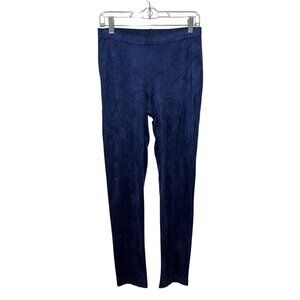 AlBerto Makali Womens High Waist  Blue Suede-Like Leggings Size M